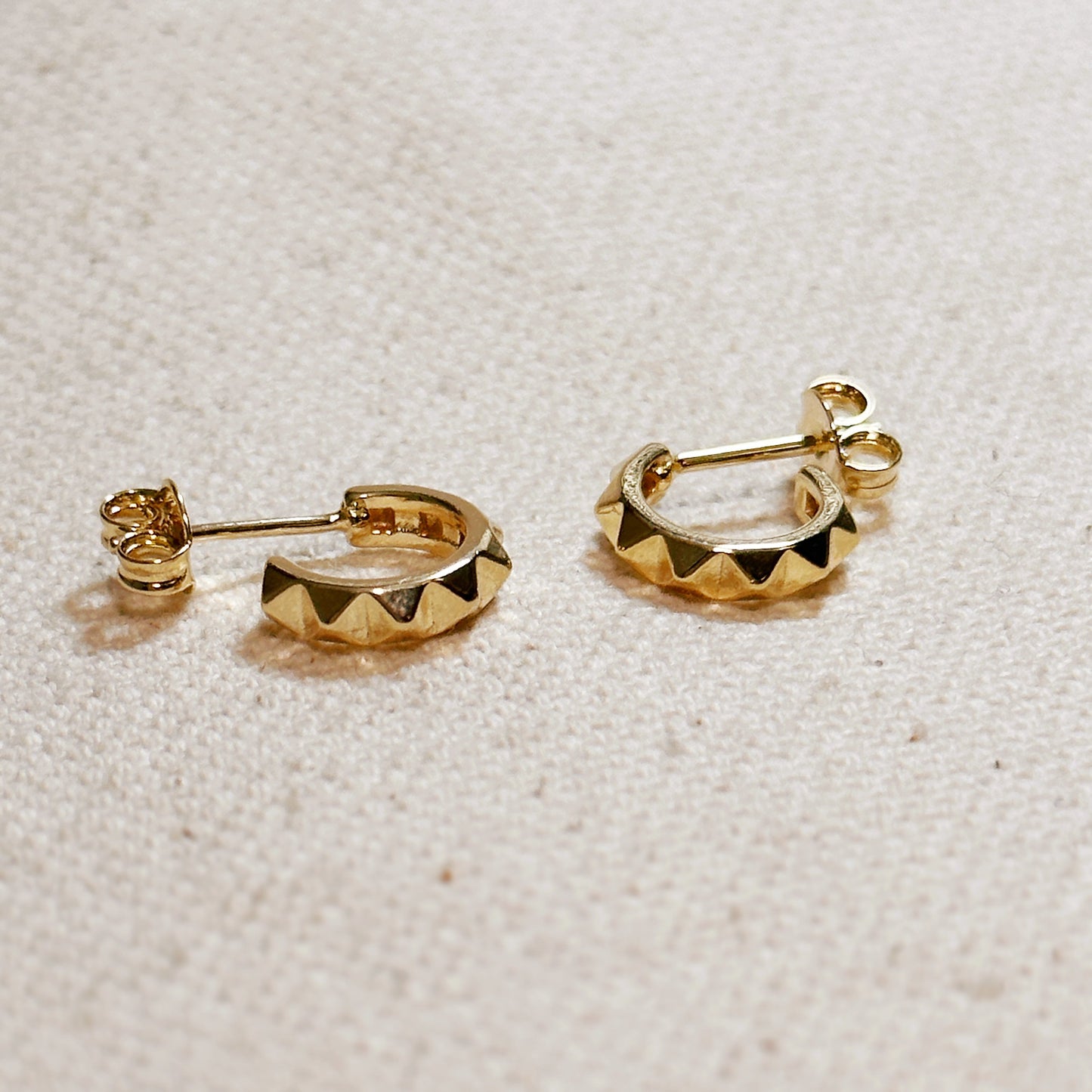 Spiked C-Hoop Earrings for Women | Edgy Modern Hoops | Unique Spike Detail Earrings