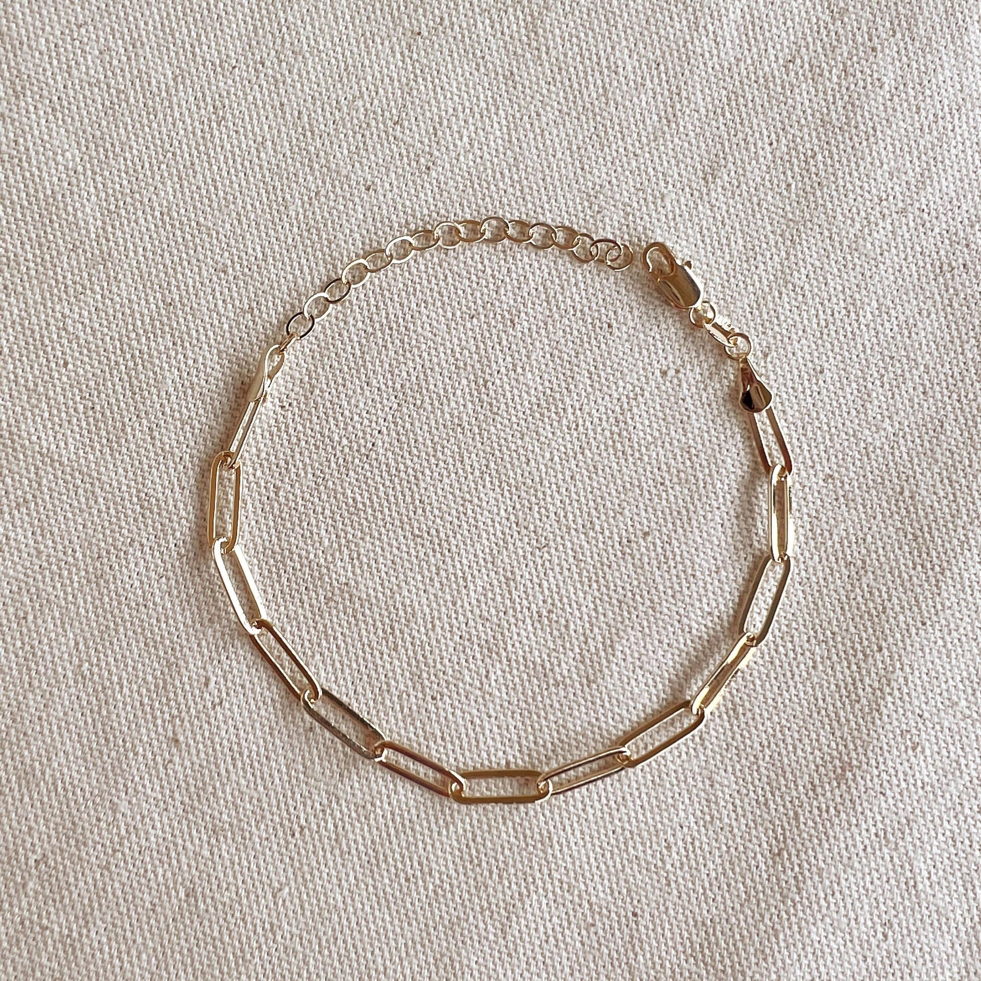 GoldFi 18k Gold Filled Classic Paperclip Bracelet