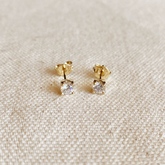 Premium Cubic Zirconia Stud Earrings - AAAAA Quality CZ Studs for Women