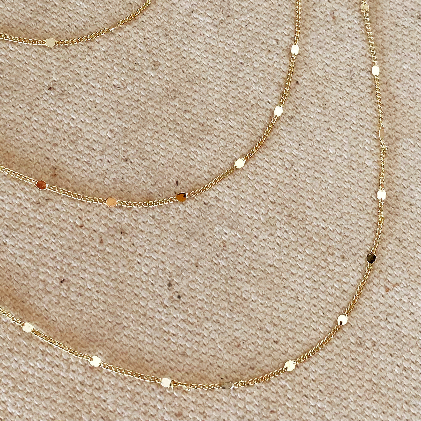 Delicate 18k Gold Filled Curb Chain Necklace - 1mm Dainty Layering Chain for Women