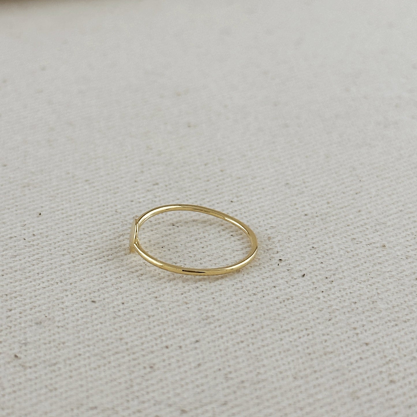 18k Gold Filled Slim Flat Disc Ring