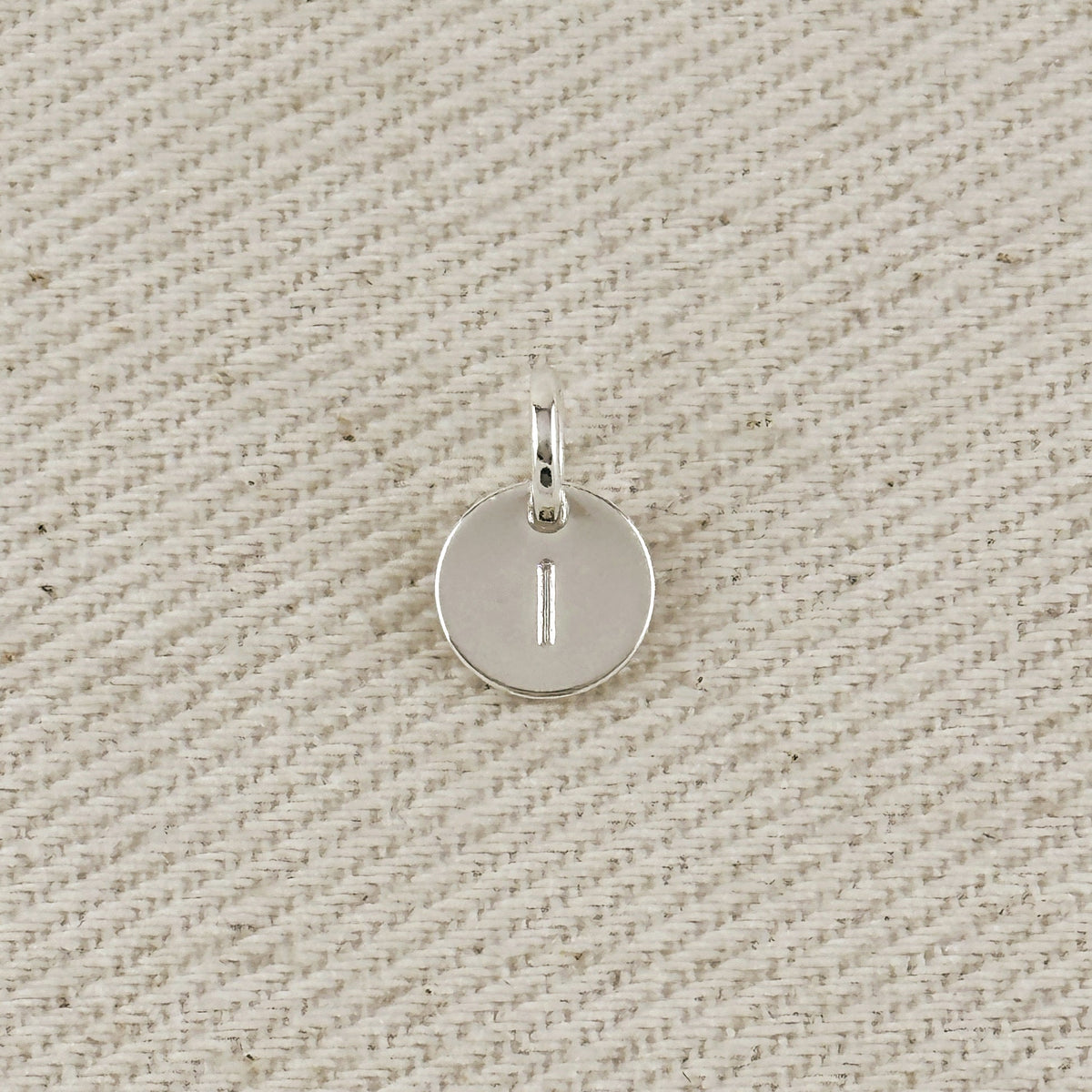 Silver Filled Stamped Tiny Initial Letter Charm