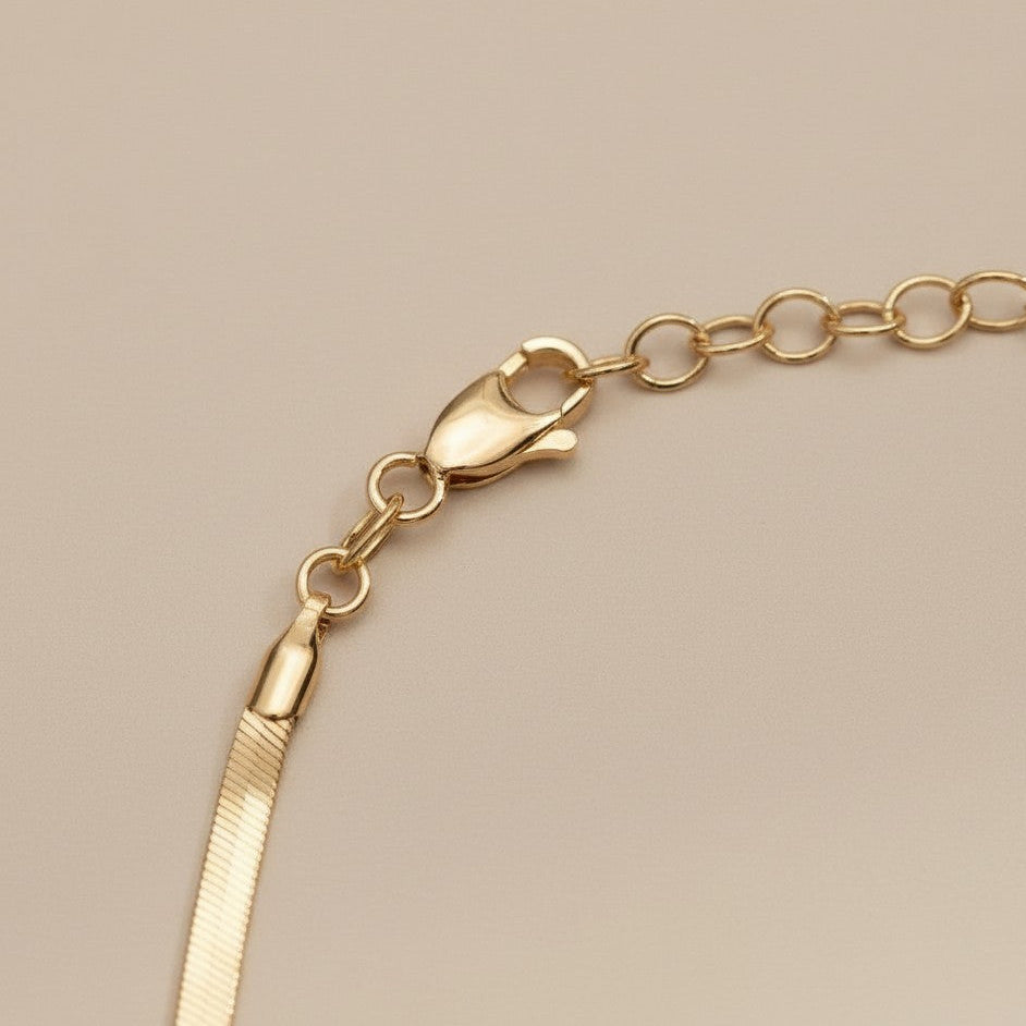 Luxurious Herringbone Chain Necklace - Thick 3mm Statement Jewelry for Women