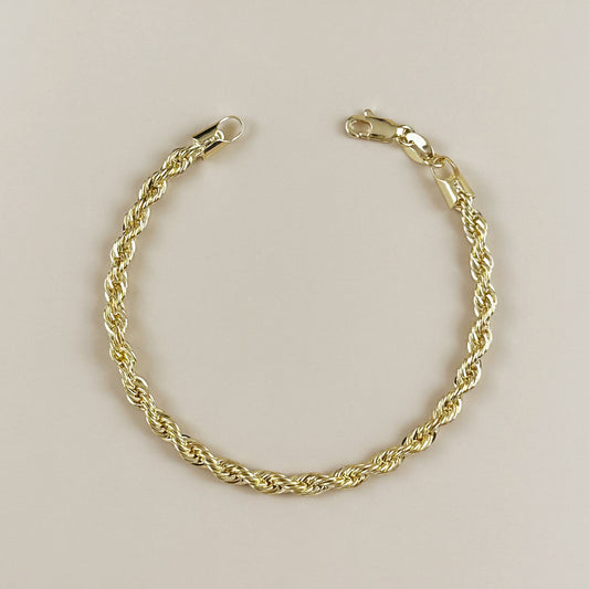 Luxurious 18K Gold Filled Rope Bracelet - Everyday Elegance That Lasts