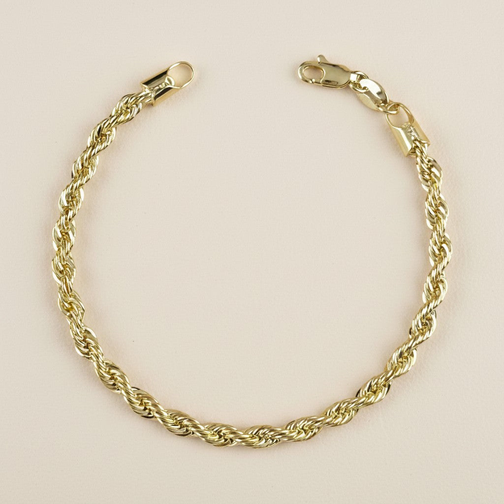Luxurious 18K Gold Filled Rope Bracelet - Everyday Elegance That Lasts