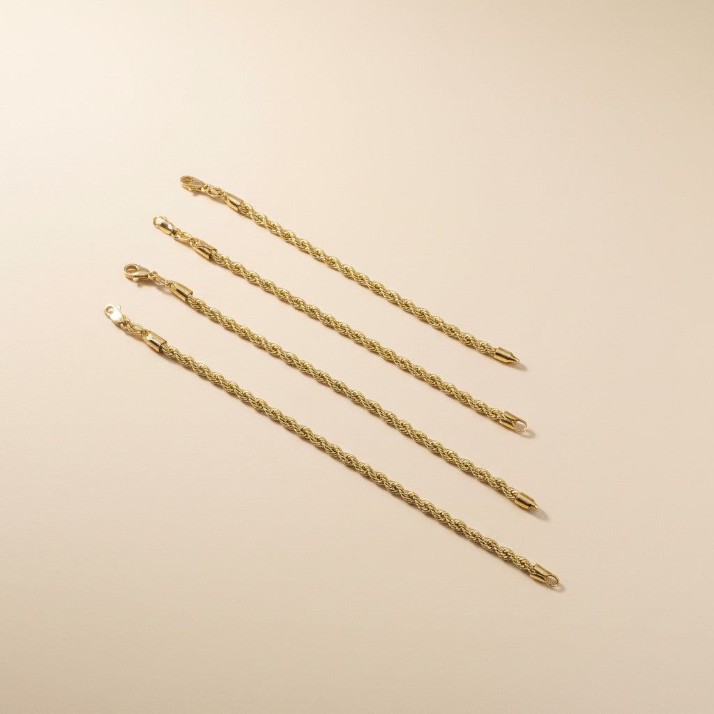 Luxurious 18K Gold Filled Rope Bracelet - Everyday Elegance That Lasts