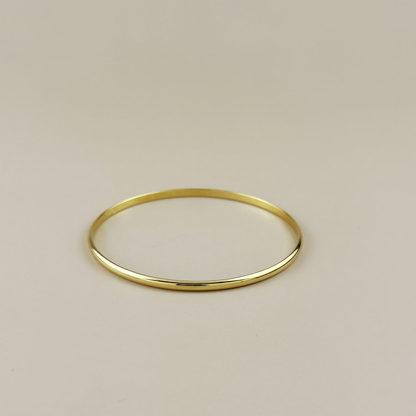 Classic Bangle Bracelet - Smooth Polished 1.8mm Wide Band for Women