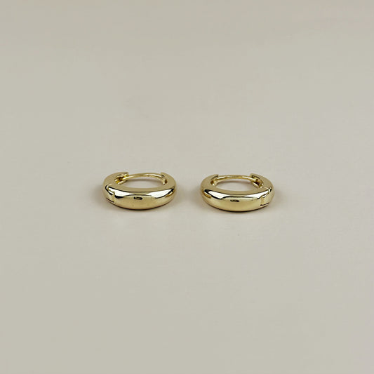 18K Gold Filled Clicker Hoop Earrings - Small Huggie Hoops for Women