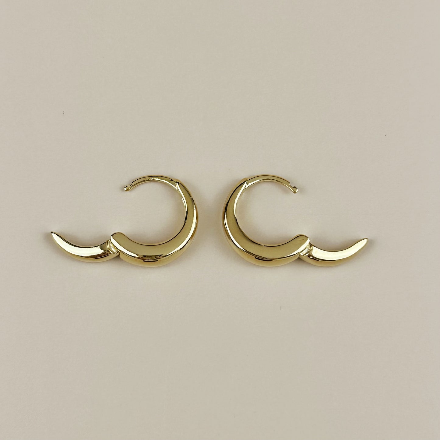18K Gold Filled Clicker Hoop Earrings - Small Huggie Hoops for Women