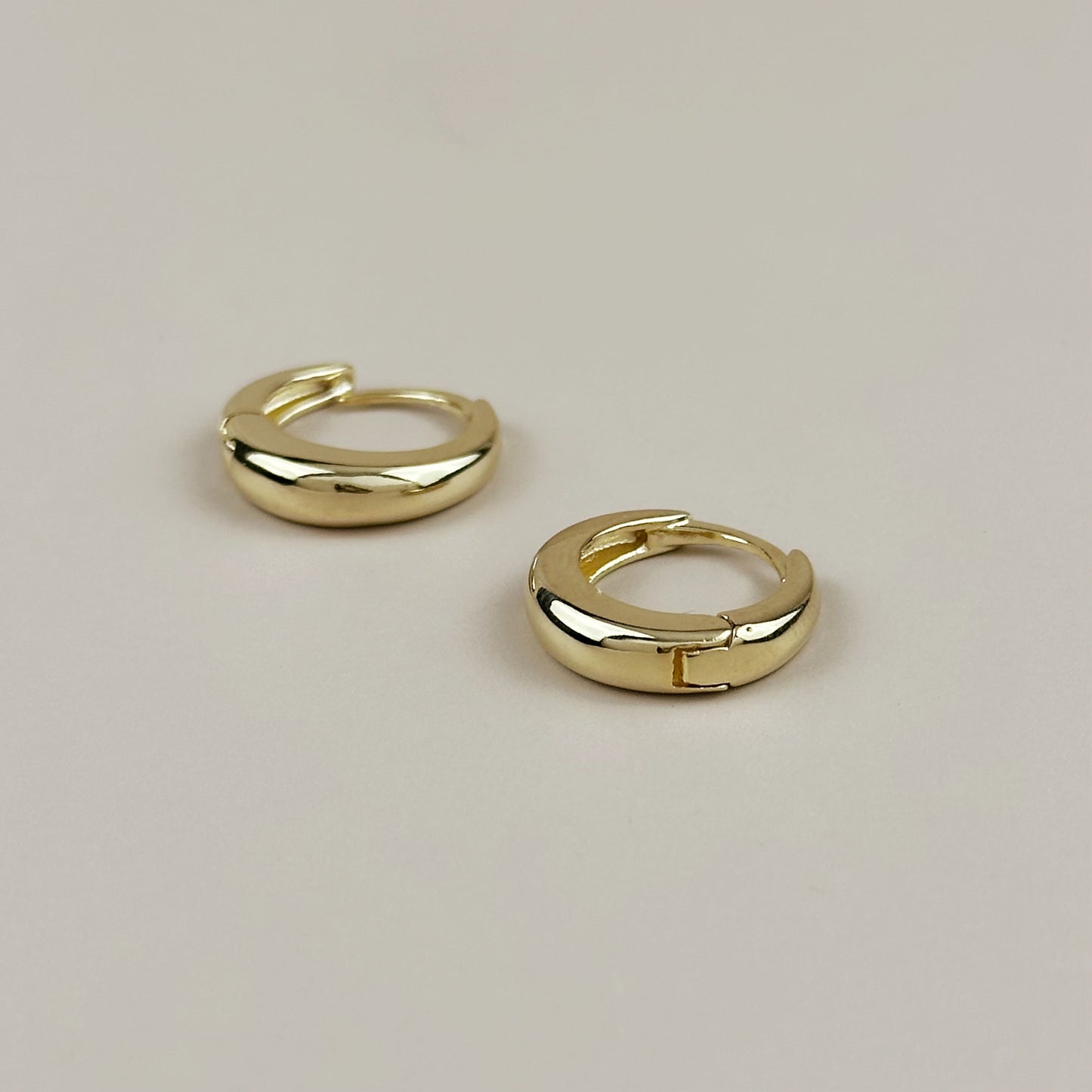 18K Gold Filled Clicker Hoop Earrings - Small Huggie Hoops for Women