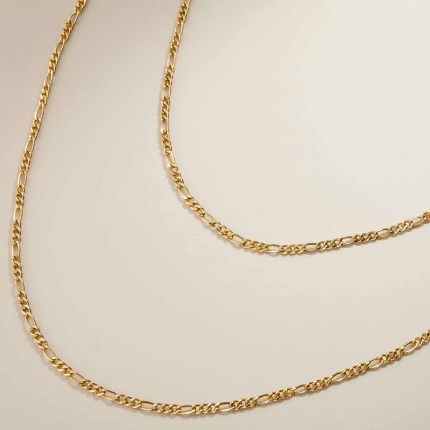 Delicate Figaro Chain Necklace - Thin 1.5mm Chain for Women