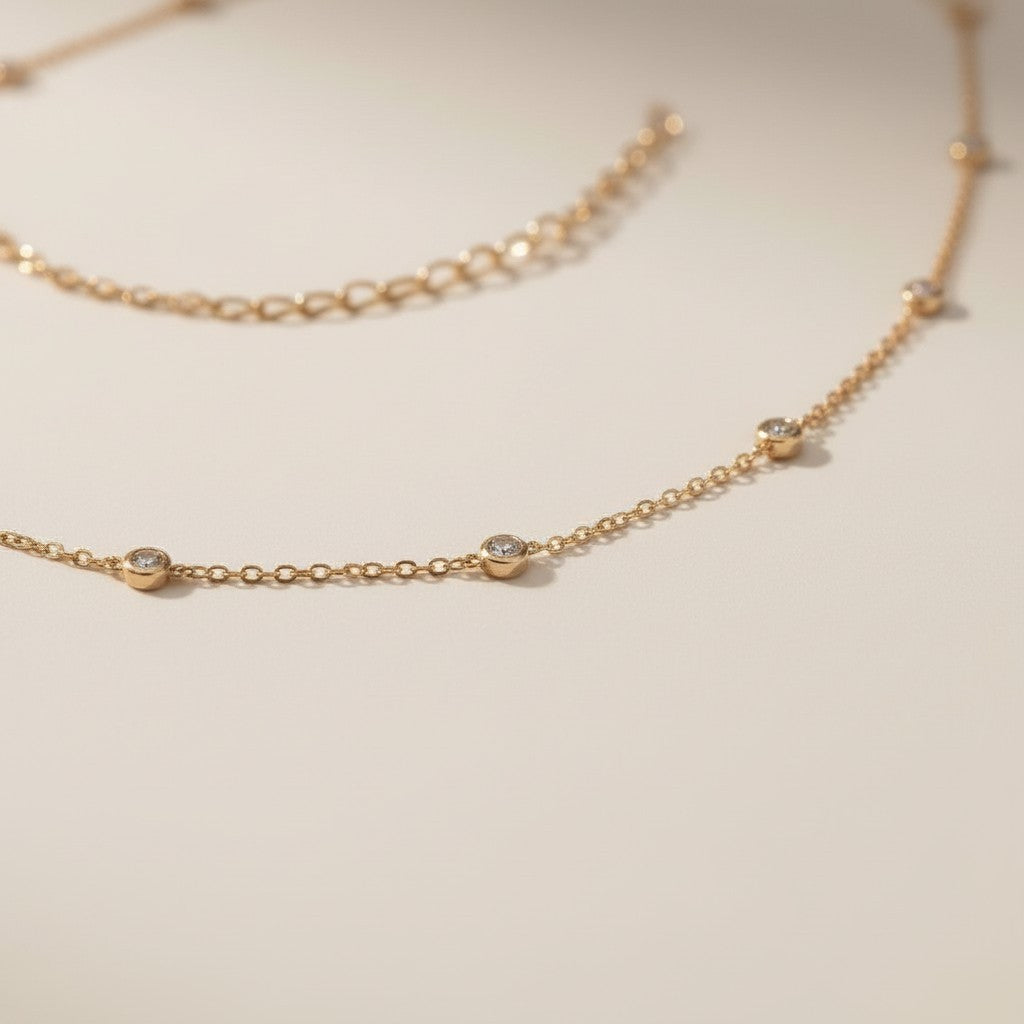 CZ Belly Chain - Sparkling Body Chain Jewelry for Women