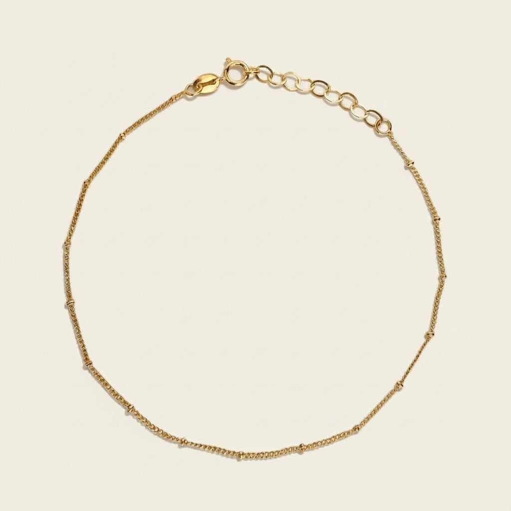 Satellite Chain Anklet - Delicate Minimalist Jewelry for Women