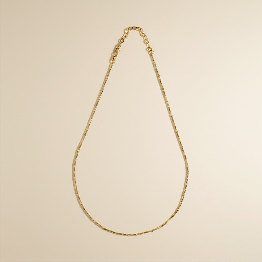 Satellite Chain Necklace - 1mm Thin Layering Chain for Women