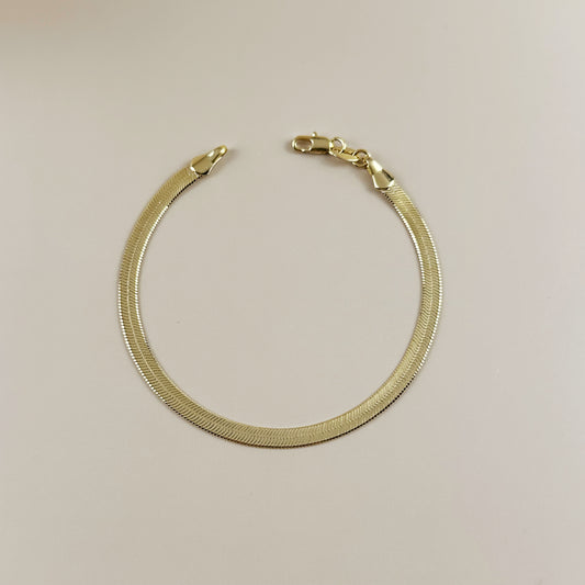 Herringbone Bracelet for Women - 4mm Thick Chain Jewelry