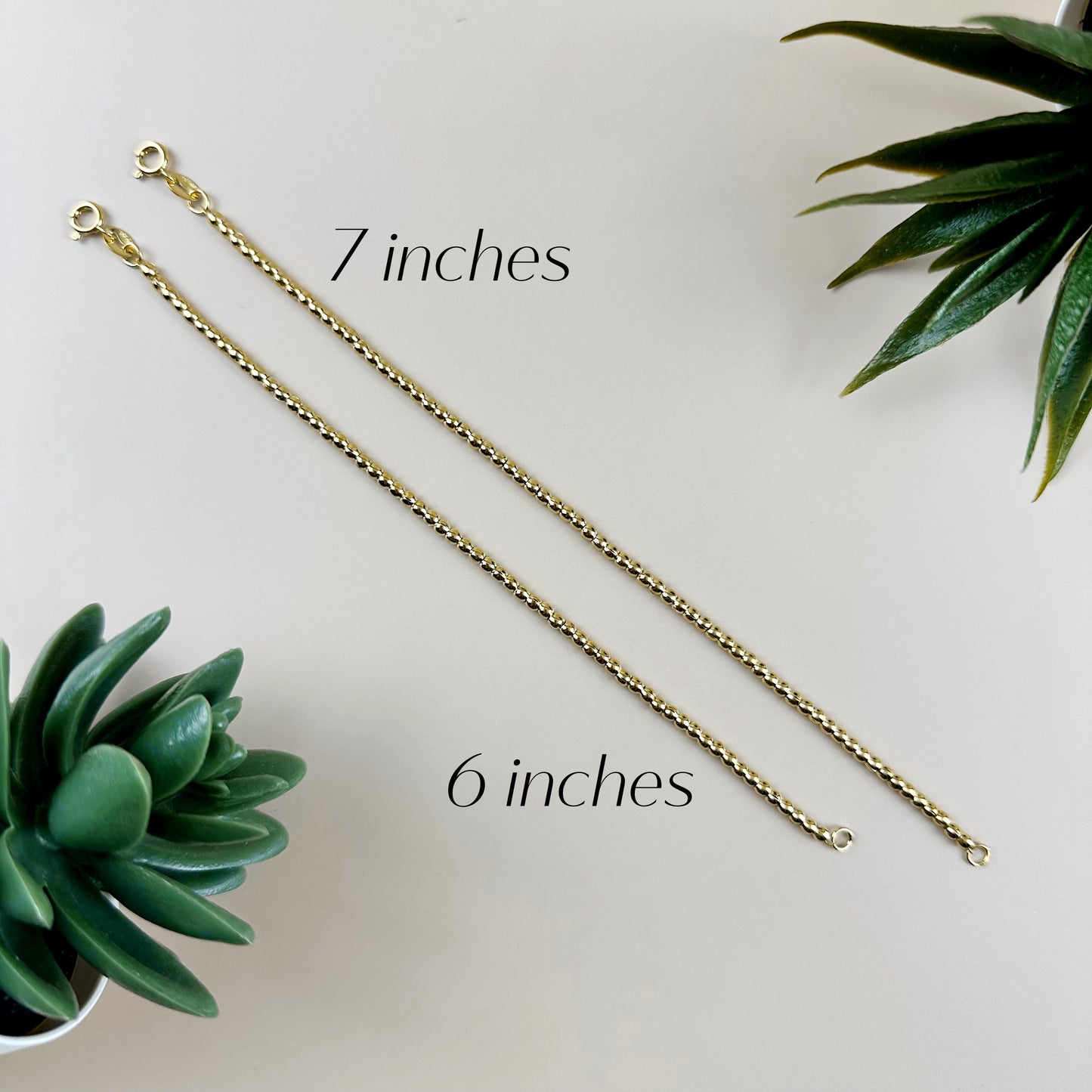 Beaded Bracelet for Women - 2.5mm Ball Bead Chain Bracelet