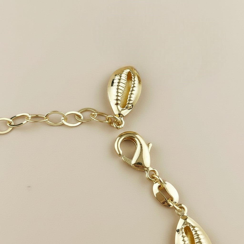 Cowrie Shell Bracelet for Women - Adjustable Beach Jewelry