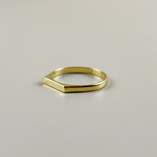 Flat Top Ring for Women - Minimalist Stackable Band Ring