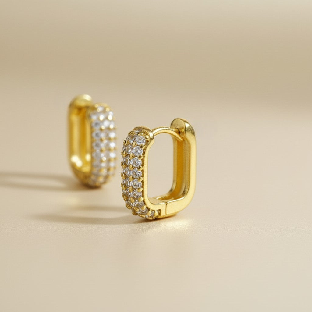 CZ Hoops Earrings for Women | Premium Cubic Zirconia Earrings