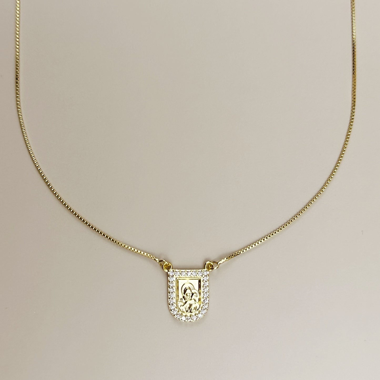 Scapular Necklace for Women - Sacred Heart &amp; Virgin Mary Religious Jewelry