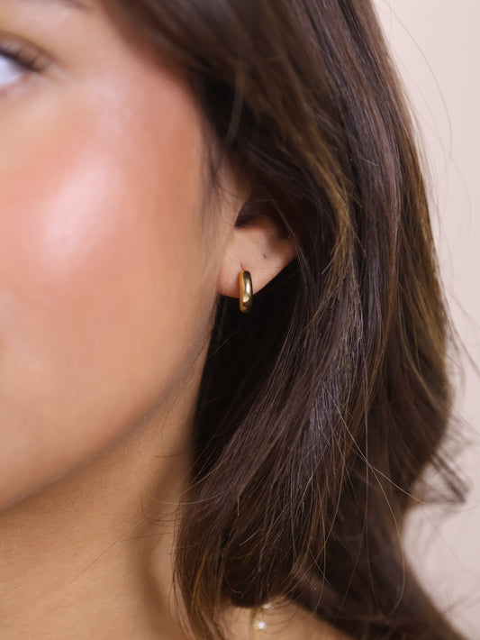 18k Gold Filled Mini Rounded Hoop Earring