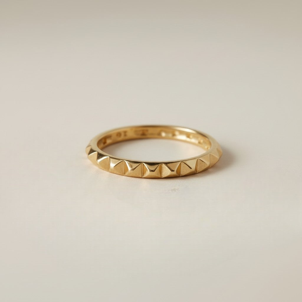 Spiked Band Ring for Women - Minimalist Stackable Ring