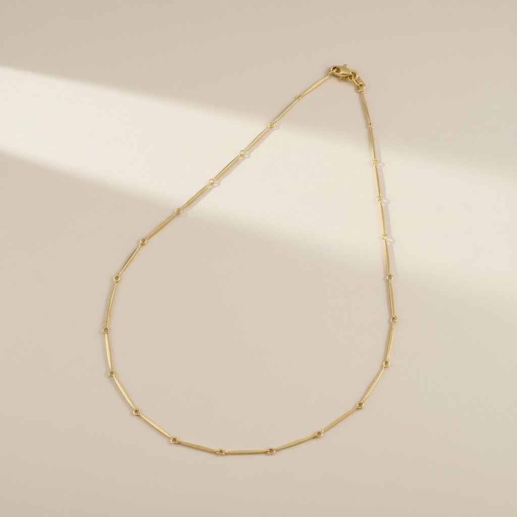 Delicate Curb Chain Necklace - Dainty Layering Jewelry for Women