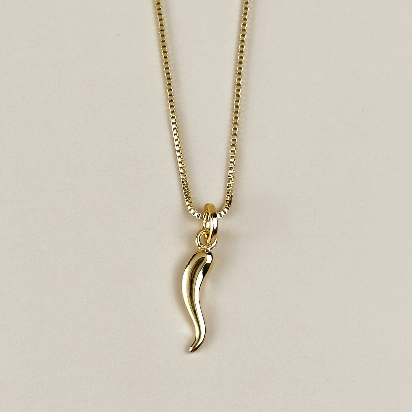 Italian Horn Pendant - Cornicello Charm Necklace