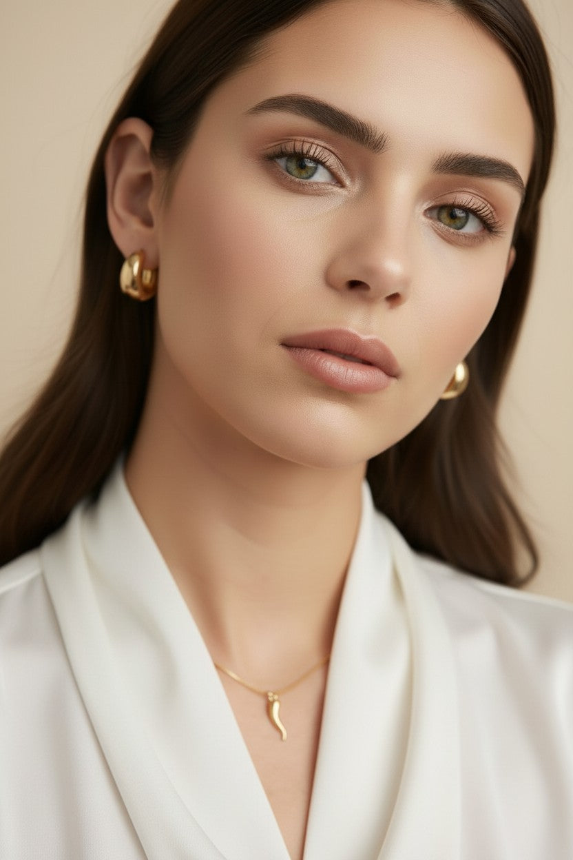 Italian Horn Pendant - Cornicello Charm Necklace