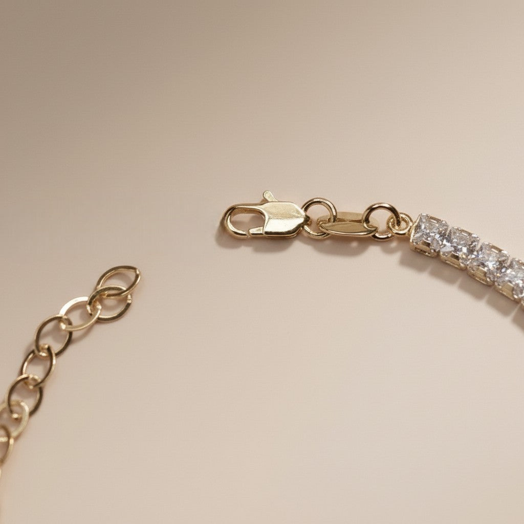 CZ Tennis Bracelet for Women - Sparkling Diamond Look Chain | Adjustable Luxury Jewelry