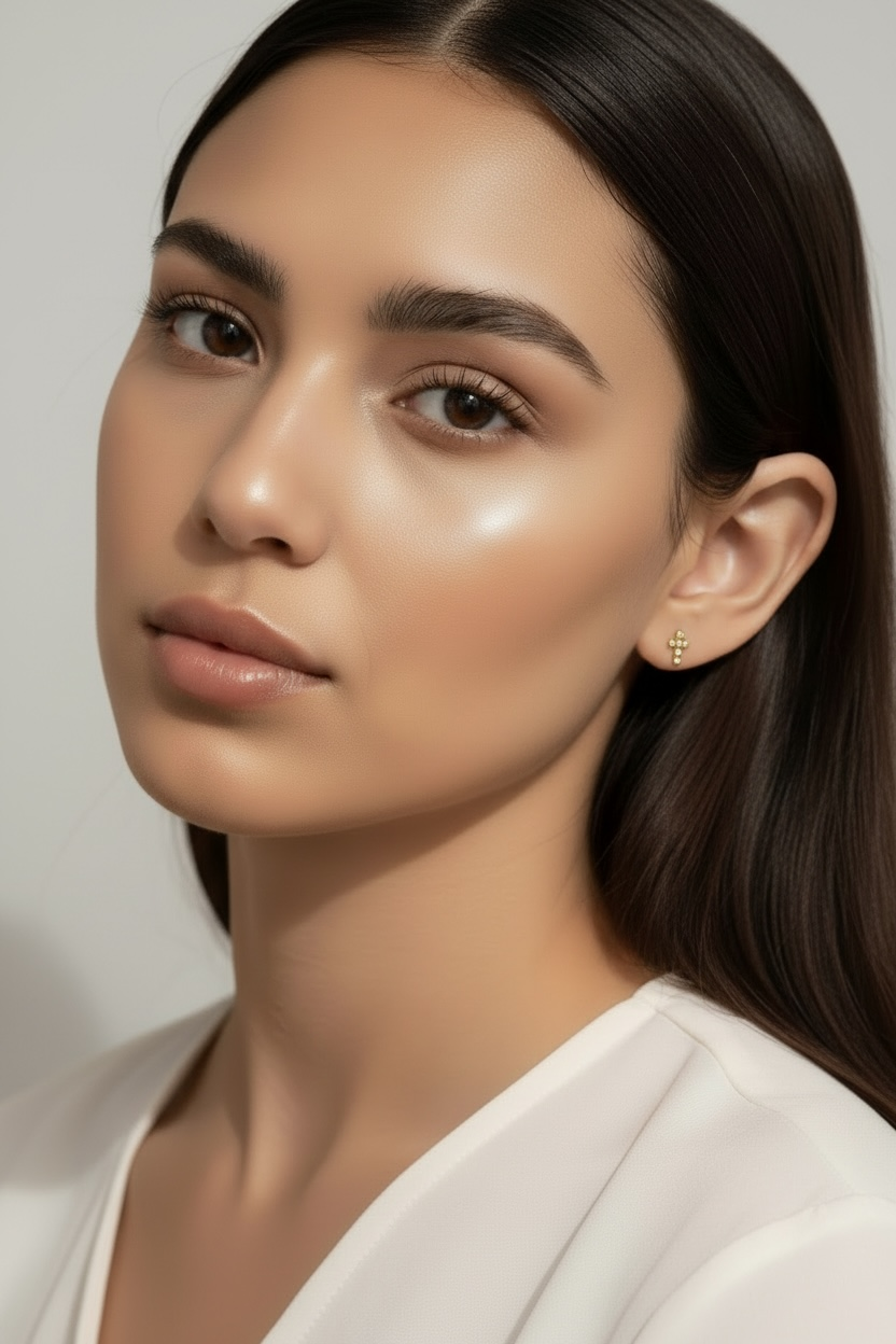 Cross Stud Earrings - Mini CZ Cross Earrings for Women - Hypoallergenic Religious Jewelry