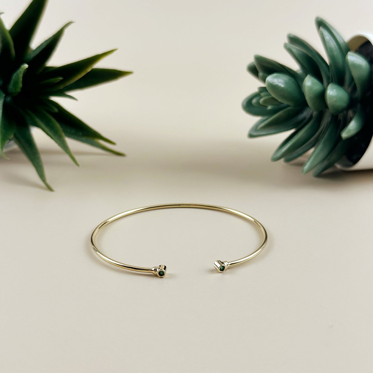 Open CZ Cuff Bracelet - Adjustable Statement Bracelet for Women