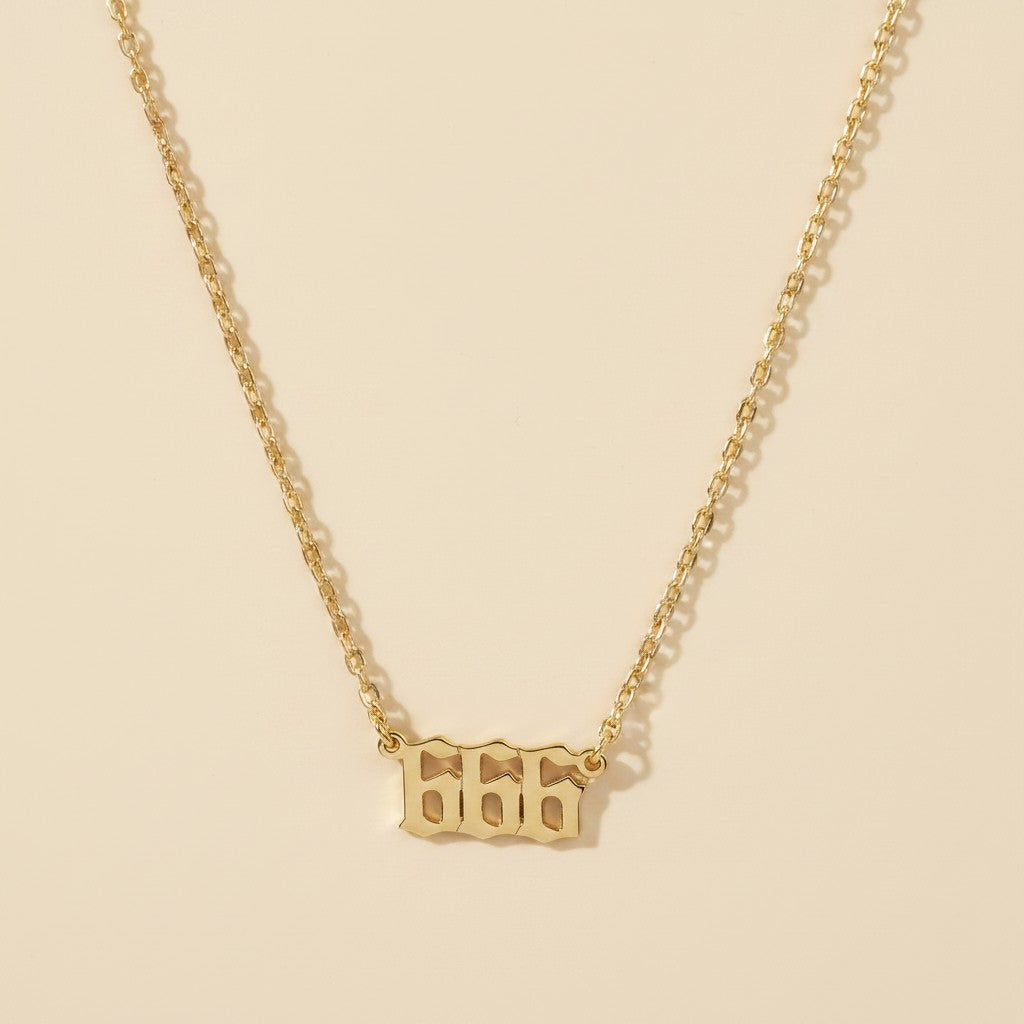 ✨ 18k Gold Filled Angel Number Pendant Necklace — Your Number. Your Message. Worn at the Heart.