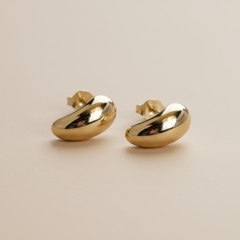 Curved Stud Earrings for Women - Modern Minimalist Arc Studs