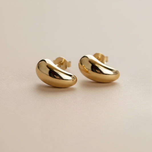 Curved Stud Earrings for Women - Modern Minimalist Arc Studs