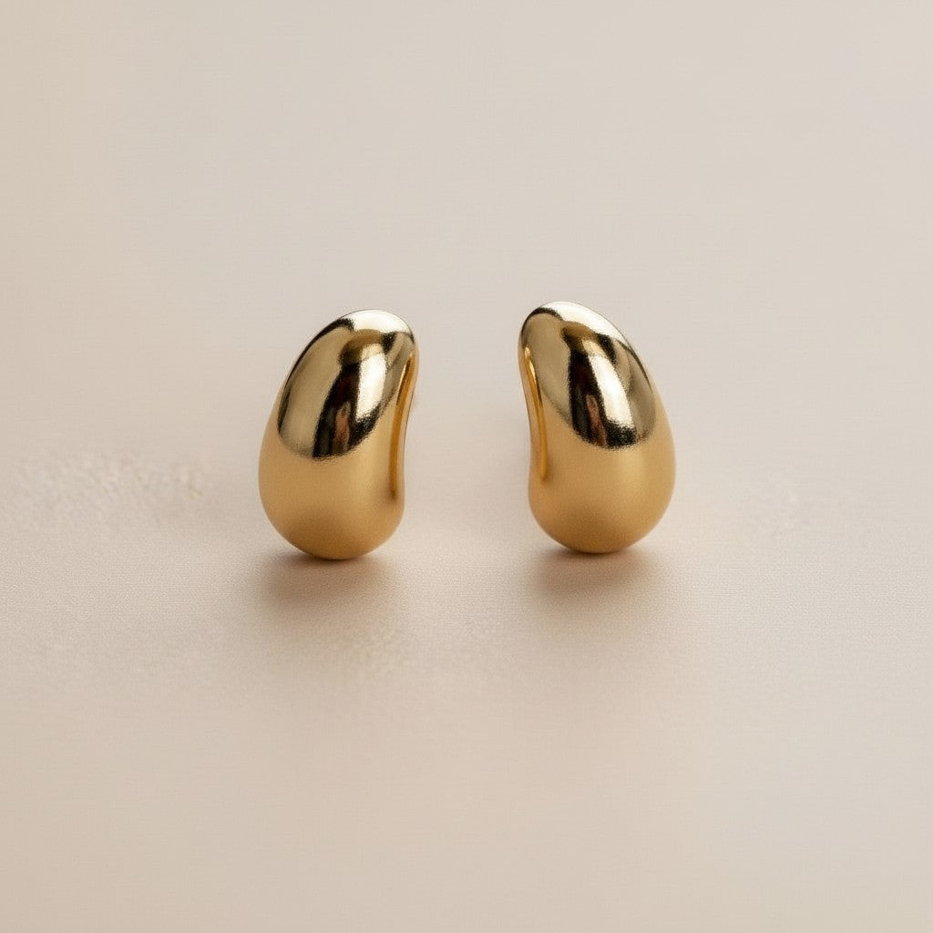 Curved Stud Earrings for Women - Modern Minimalist Arc Studs