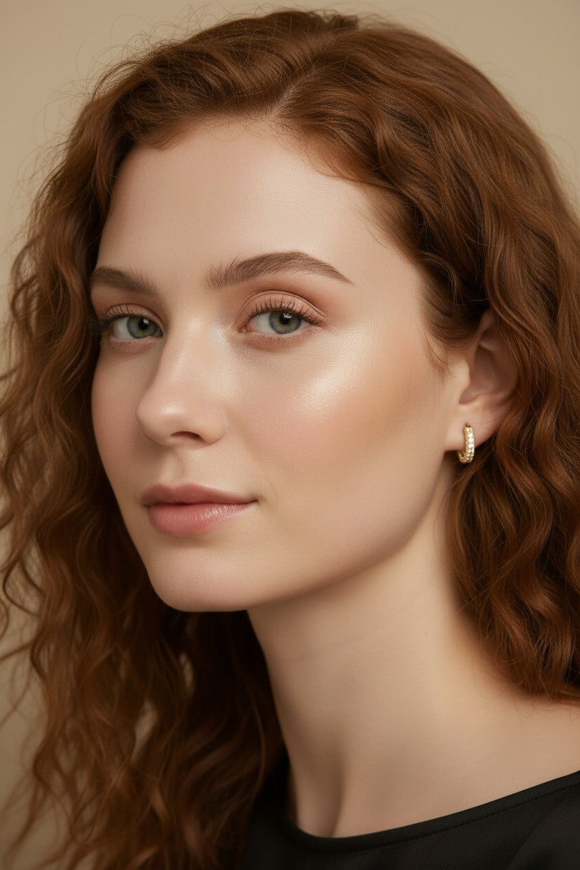 18k Gold Filled Double CZ Hoop Earrings — Inside. Outside. Every Angle. All Sparkle.