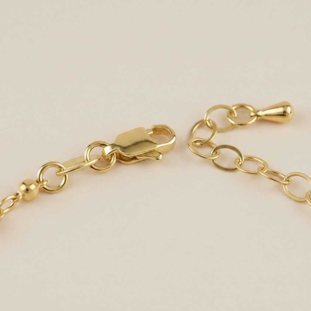 18K Gold Filled 2.5mm Beaded Bracelet