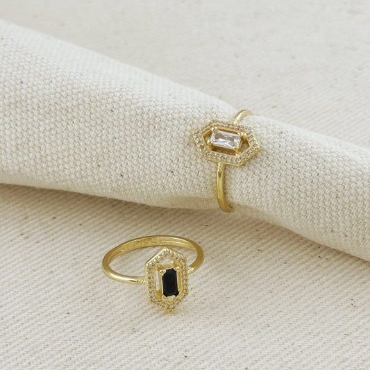 18k Gold Filled Fancy Baguette Ring