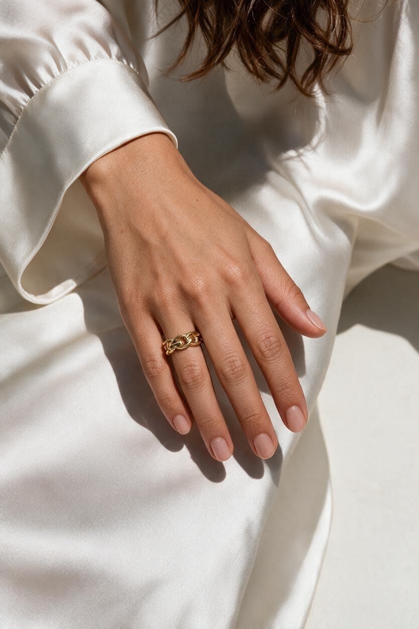 18k Gold Filled Braided Infinity Ring