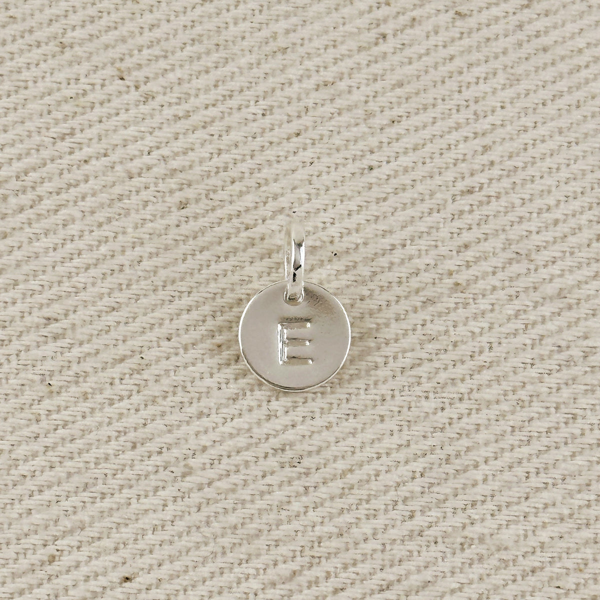 Silver Filled Stamped Tiny Initial Letter Charm