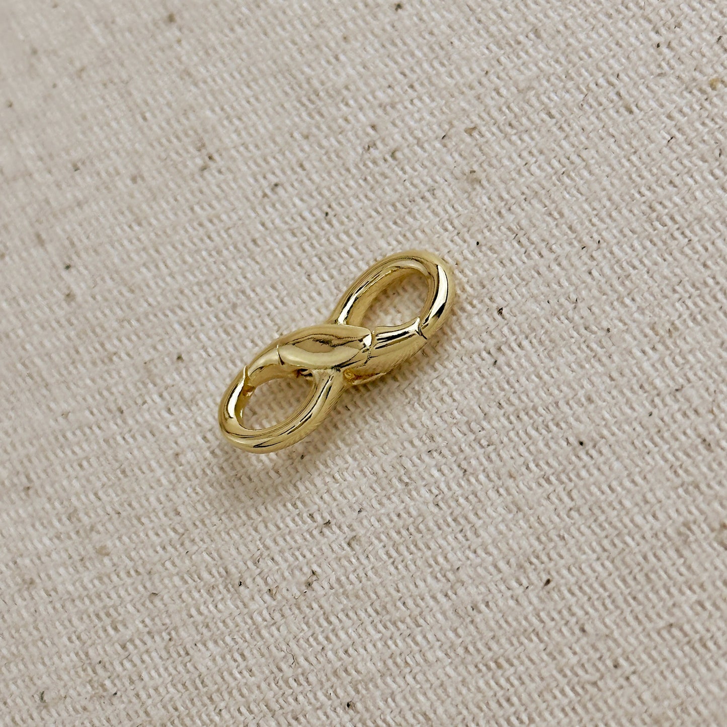 18k Gold Filled Infinity Double Carabiner Clasp