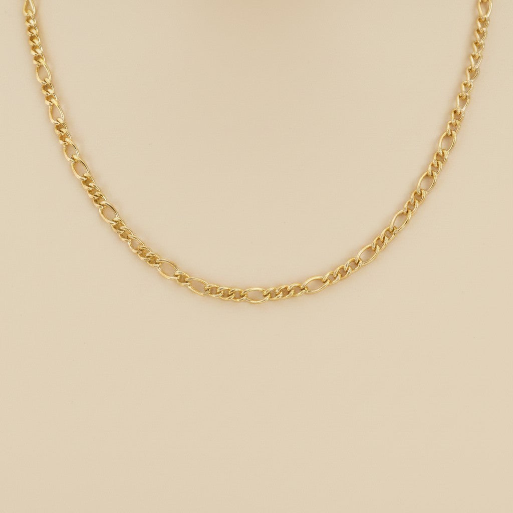 18k Gold Filled 3x1 Rounded Figaro Chain | Wear It or Build With It