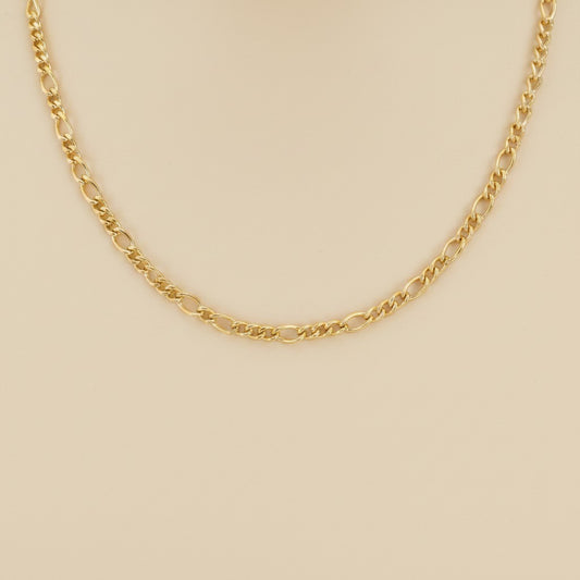 18k Gold Filled 3x1 Rounded Figaro Chain | Wear It or Build With It
