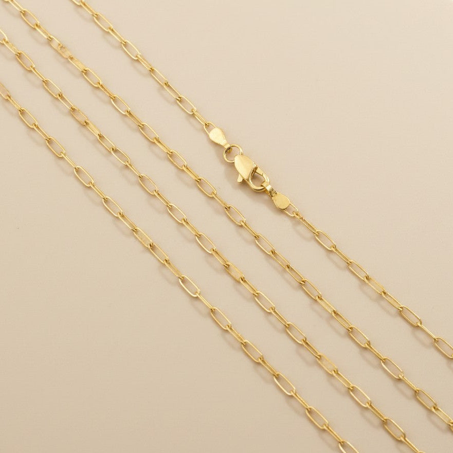 18k Gold Filled Link Chain Necklace | Premium Quality for Jewelry Making
