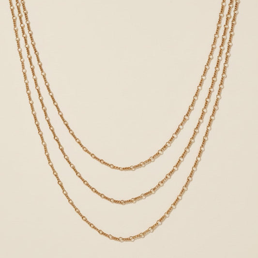 18k Gold Filled 2mm Rounded Figaro Chain Necklace | Classic Italian-Inspired Design