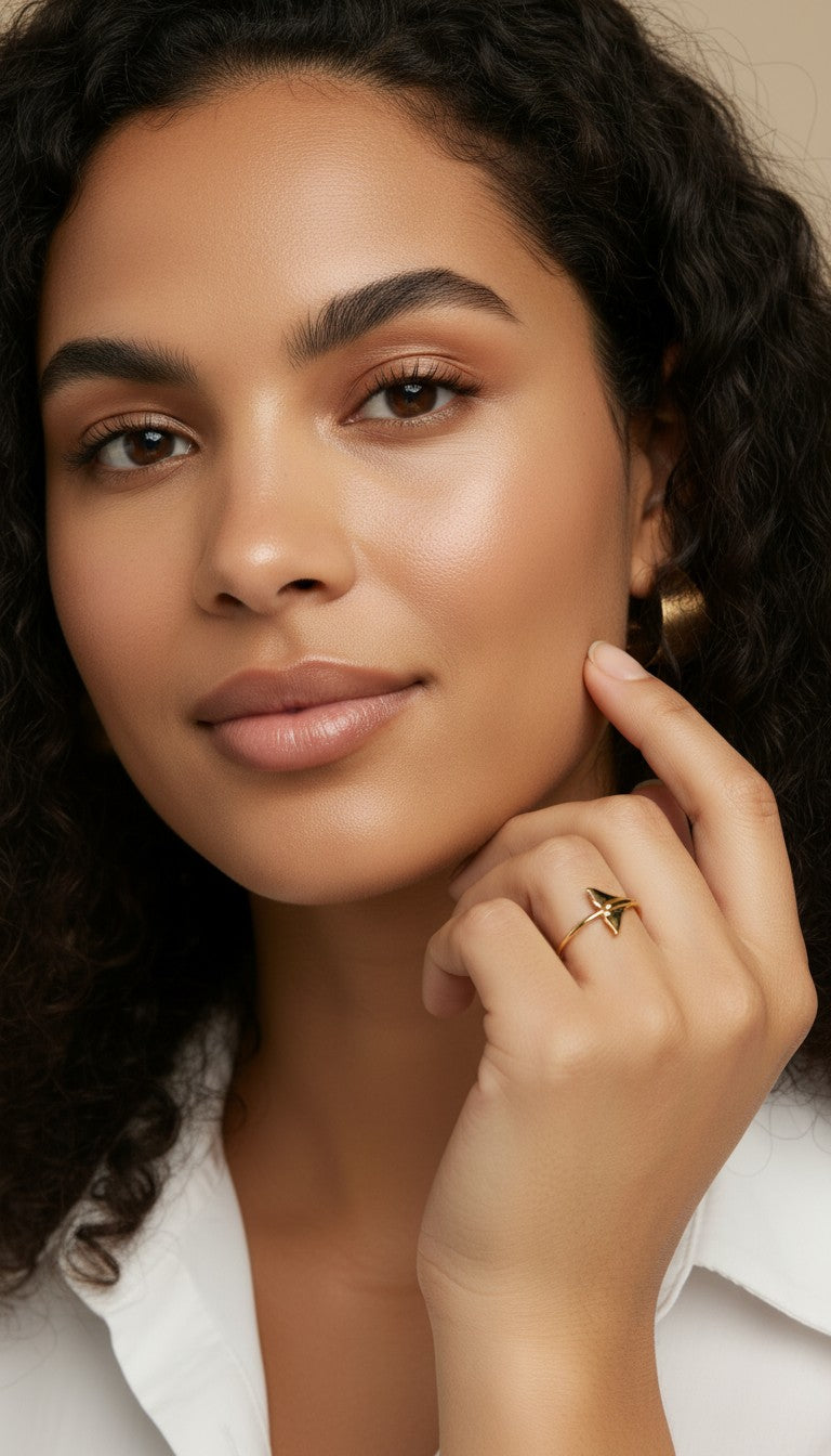 🧜 18k Gold Filled Mermaid Tail Stacking Ring — The Sea on the Finger. Dainty. Stackable. Always