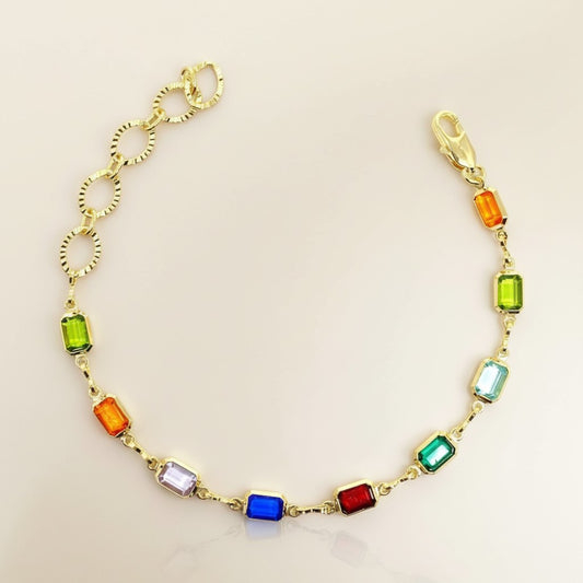 Colorful Bracelet Collection for Women - Thick Chain with Extension, Hypoallergenic & Tarnish-Free