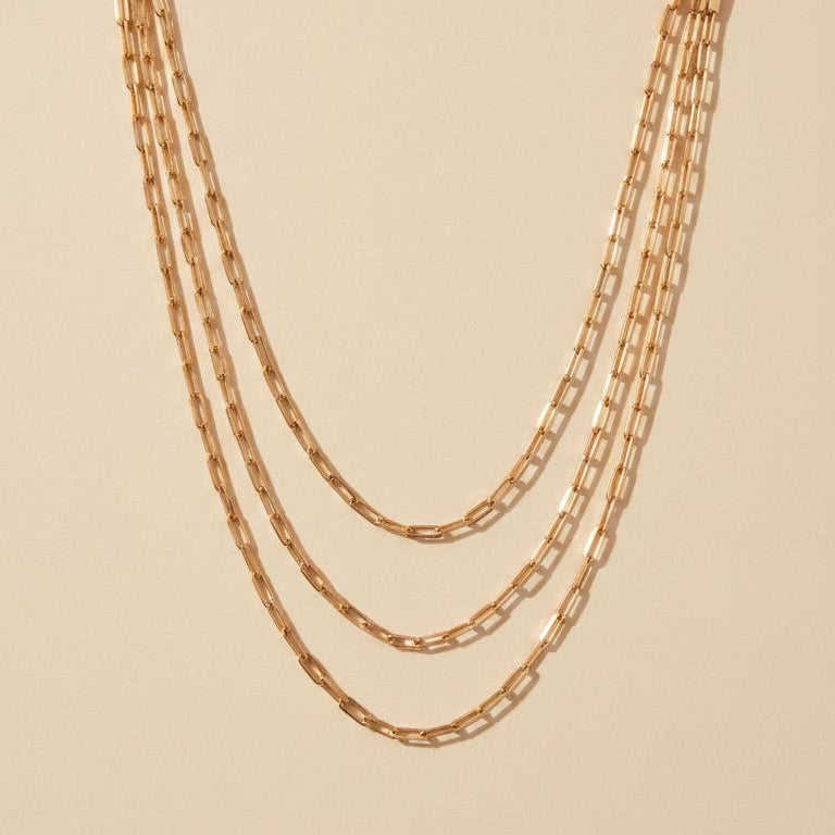 ✨ 18k Gold Filled Paperclip Link Chain Necklace — The Chain That Works With Everything. In Four Lengths.