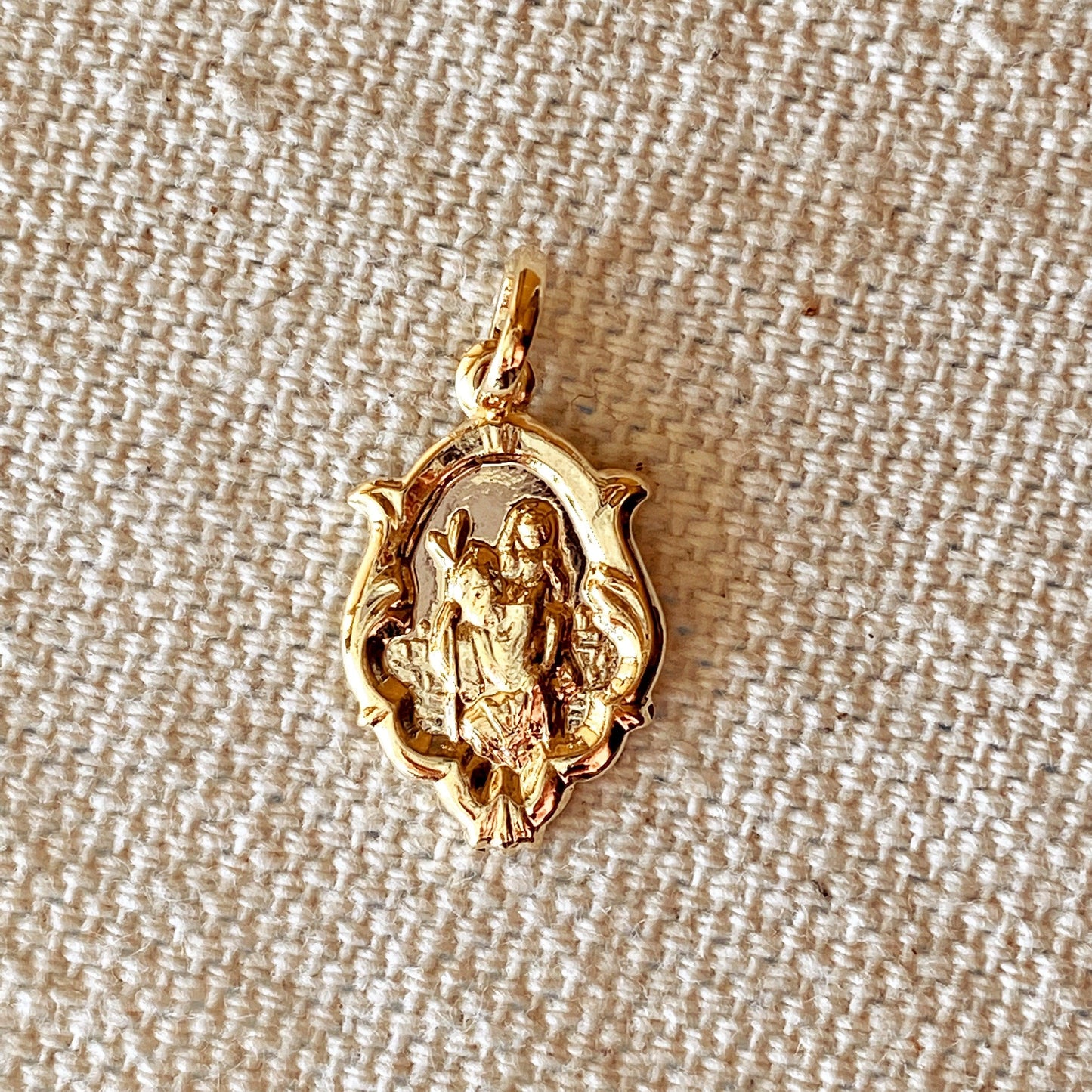 GoldFi 18k Gold Filled Saint Christopher Pendant